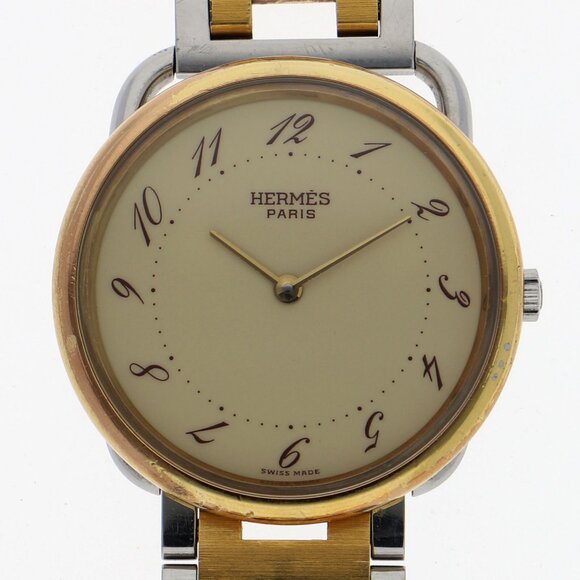 HERMES Watches Stainless Steel/Gold Plated Quartz - Picture 1 of 8